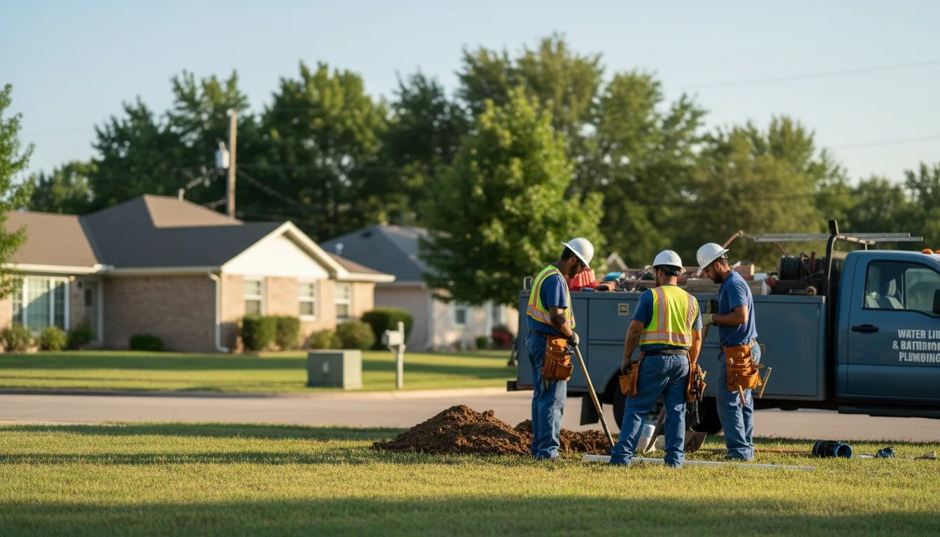 Residential water line and bathroom plumbing service in Harrodsburg, IN
